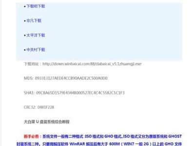 Win8大白菜U盘装系统教程（简单易学的Win8系统安装指南）